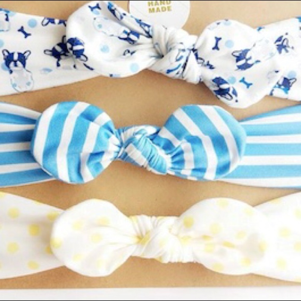 Baby Girl Headband Bow Set of 3